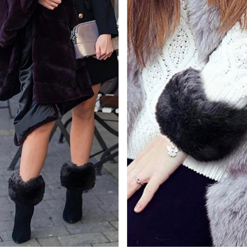NWT Fun faux fur cuffs